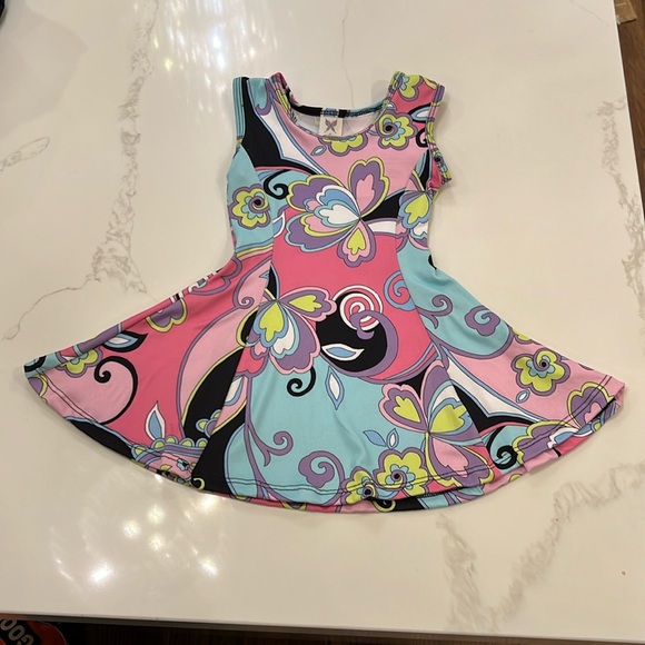 💕HP💕Social Butterfly fit and flare tank dress toddler girl - Picture 3 of 9